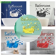 INSTORE Bathroom Mirror Wall Sticker, Acrylic Thickness English Acrylic Decal, Simple 3D DIY 3D Mirror Mural Wall Decals