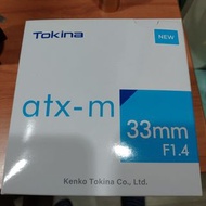 Tokina atx-m 33mm F1.4 (Fujifilm/FX接環) 大光圈自動鏡