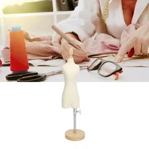 Dress Form Female Mannequin Torso Mini Dress Model With Wooden Base For Sewing Display Photo Teachin