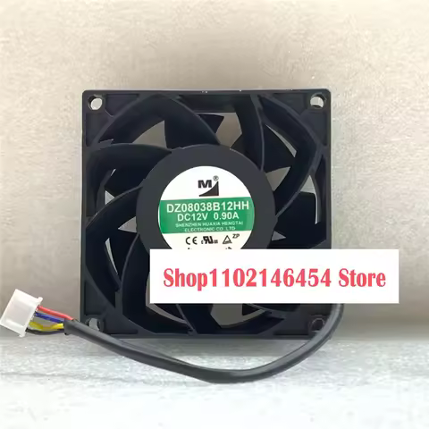 1PC DZ08038B12HH DC12V 0.90A 8038 80x80x38MM chassis cooling fan