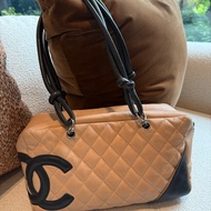 Chanel 黑米色經典康朋包