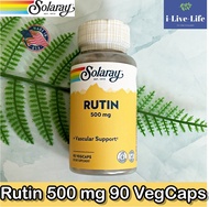 17% Sale!!! EXP.02/26 รูทิน Rutin 500 mg 90 VegCaps - Solaray รูติน