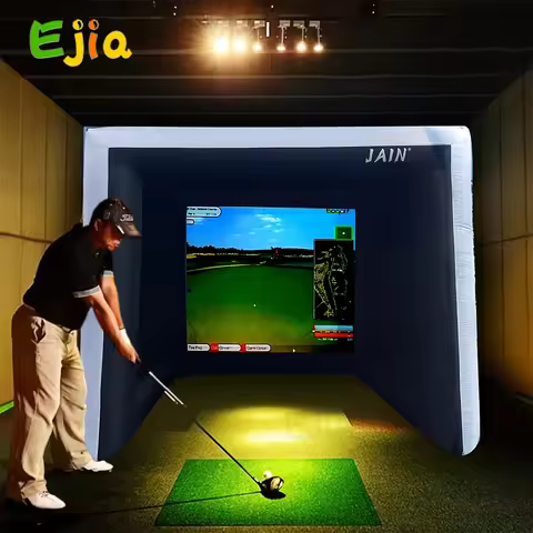 210D Oxford Inflatable Golf Practice Simulator Cage Tent, 10ft/3m, Built-in Fan, Inflatable Golf Ten