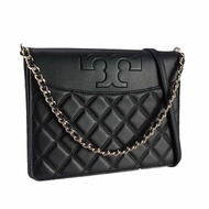 【TORY BURCH】格菱紋皮革翻蓋斜背包