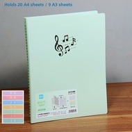 Adjustable Transparent Thick A4 Music Score Folder