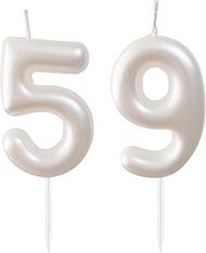 2.36" 59th 95th Number Candles Birthday Gifts for Women Men Birthday Decorations Birthday Candles Nu