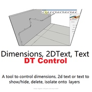 SketchUp | Plugins | Tutorial 2024  Dimension Text Control in SketchUp