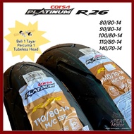 CORSA R26 Tubeless Tyre Tayar 80/80-14 90/80-14 100/80-14 110/80-14 140/70-14 Original NVX155 EGO EG