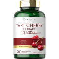 Carlyle Tart Cherry Capsules | 10,500mg | 200 Pills | Max Potency | Non-GMO, Gluten Free | Tart Cher