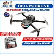 D19 GPS Smart Drone with Camera & Screen Controller Dron mini murah deron gila for kids 4K DRONES Qu