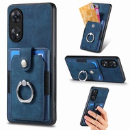 Oppo Reno 8T 5G Wallet Flip Casing For Oppo Reno8 T 8T Reno8T 5G 2023 Luxury Leather Matte Phone Case Magnetic Ring Holder Full Protection Card Slot Back Cover
