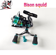 คันเบ็ด BISON SQUID 862ML รอก BISON QUID 2500S ไบสันตัวใหม่2023 ชุดตกหมึกมาคู่กับรอกสีสัน สวย งาม