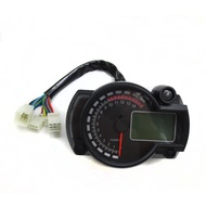 RX2N Tachometer Fuel Meter LCD Digital Motorcycle Odometer Speedometer Adjustable MAX 299KM/H 7 Colo