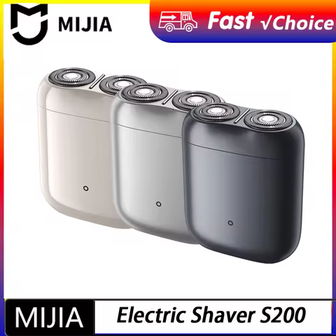 MIJIA Electric Shaver S200 Smart Induction Double Ring Curved Surface Detachable Magnetic Shaving He