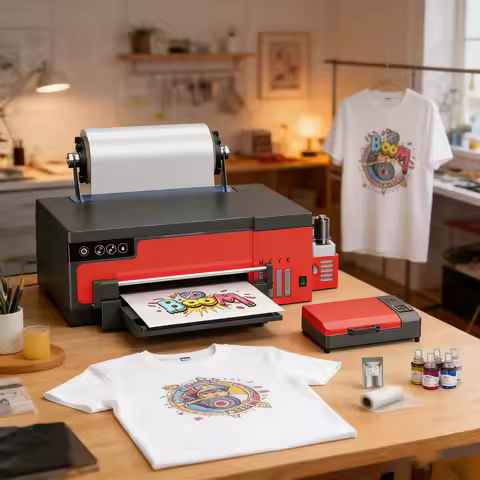 A4 DTF Printer For Epson XP600 Printhead Direct to Film Transfer Machine For Dark/Light T-Shirts Pri