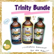 🍒OIL03🍒SUNNO Cuties Trinity Bundle Set-Walnut Oil+Avocado Oil+Organic Flaxseed Oil Baby Food Oil Nat