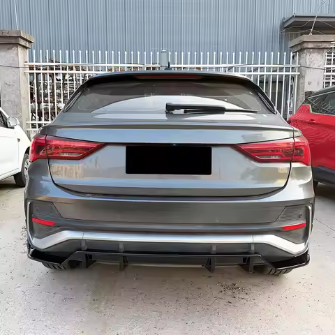For Audi Q3 F3 Sportback 2019-2026 Rear Diffuser Lip Spoiler Small Body Kit Gloss Black