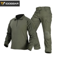IDOGEAR Tactical G4 Combat Uniform Shirt & Pants With Protective Knee Pads BDU Clothing Updated Colo