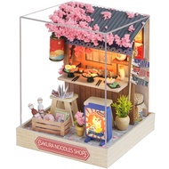 Lannso DIY Dollhouse Miniature Kit, Doll House Kit with Dust Proof Cover, Mini Handmade Wooden Dollh