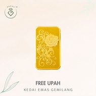 [Kedai Emas Gemilang] 8001299 {Y} Amethyst 5G (B06342) Gold Bar (2.4Cm) (5G) [999 Gold]