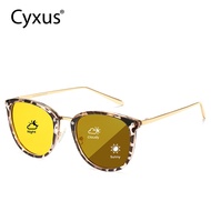 Cyxus Night Vision Glasses Polarized & Anti Blue Photochromic Sunglasses Women's TR90 Frame TAC Lens