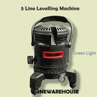 ( 𝐒𝐚𝐦𝐩𝐥𝐞 𝐒𝐞𝐭 ) Levelling machine 5 Lines 6 Point Adjustable Laser Level 360° Rotary Indoor Outdoor L