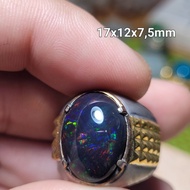 batu kalimaya banten black opal asli