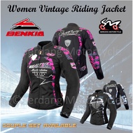 BENKIA JS-W95 Women Vintage Riding Jacket Female Lady Bike Motor Keselamatan Jaket Wanita Perempuan