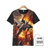 Jet Fighter Plane T-Shirt F-15 Eagle Military Clothes for Kids and Adults 3D Printing Fashion Trendy