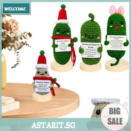 Positive Potato Pickle Creative Knitting Dolls Emotional Support Pickle Cucumber