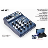 Mixer 4channel 4ch ASHLEY FX 402i Recording Interface PC Soundcard USB Interface Karaoke PODCAST