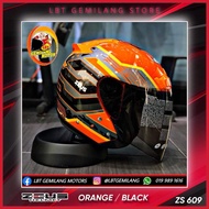 ZEUS Helmets GJ-609 [ORANGE BLACK LINING]