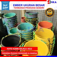 EMBER COR HIJAU TUA KECIL PLASTIK LENTUR PECAH/TIMBA SEMEN TUKANG BANGUNAN AIR SEMEN PASIR MERAH