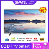Sivatel Smart TV 40/43 inch tv led digital 40 inch Android Televisi Netflix/YouTube-WiFi/HDMI/USB