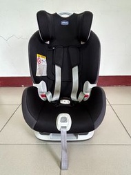【需自取】【義大利Chicco】【八成新】Seat up 012 Isofix安全汽座／車用兒童保護裝置(適用年齡～初生到七歲)（搖滾黑）