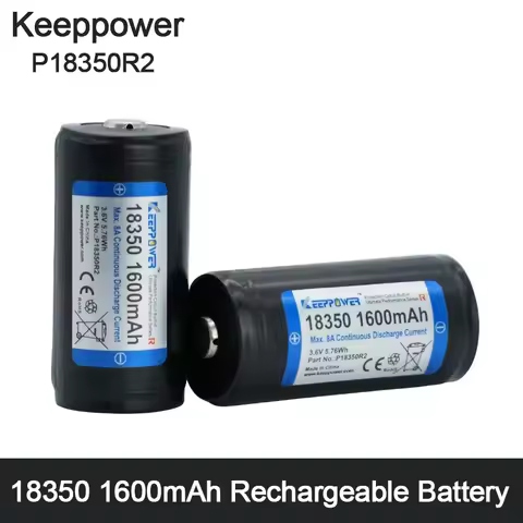 Keeppower P18350R2 1600mAh Protected Li-ion Rechargeable Battery 18350 Batteries Cell