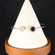 BVLGARI(寶格麗)  18K玫瑰金 寶格麗 圓餅手鐲 鑲鑽