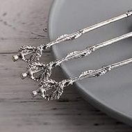 Vintage Royal Style Coconut Tree Tea Coffee Spoon Ice Cream Small Decoration Zine Alloy Gift For Bar Party