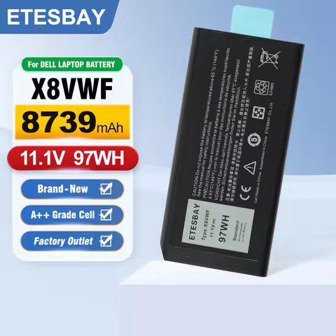 ETESBAY X8VWF Laptop Battery For Dell Latitude 14 Rugged 5404 5414 E5404 Extreme 7404 7414 E7404 Ser
