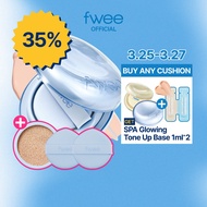 [fwee] Glass Cushion Foundation [Refill Set] – 13g Cushion + 13g Refill + 2 Puffs