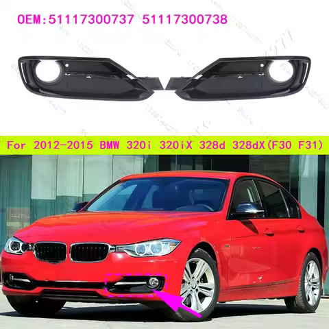 For 2012-2015 BMW 320i 320iX 328d 328dX (F30 F31) Front Bumper Fog Light Grille Trim Cover 511173007