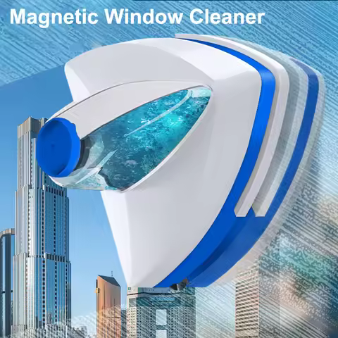 New Magnetic Glass Window Cleaning Tool Water Discharge Double-layer Wiper Household Special Magneti