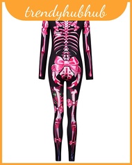 Women & Kids Halloween Skeleton Costume Bodysuit - Perfect for Spooky Nights
