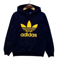 Hoodie Adidas Trefoil Navy Kuning Original