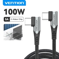 Vention USB C to USB C Cable 90 Degree Angle Type C 100W Power Fast Charging for Google ChromeBook P