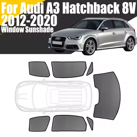 Custom Magnetic Car Window Sunshade For Audi A3 Sportback Hatchback 8V 2012-2020 Curtain Mesh Front