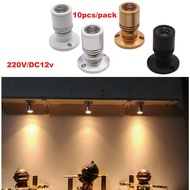 10ชิ้น3W Led ติดผิวเรียบตู้ขนาดเล็กไฟสปอร์ตไลท์ DC12v 220V ดาวน์ไลท์เครื่องประดับโคมไฟเพดานปรับได้โช