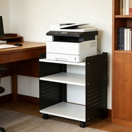 Mobile Printer Stand Under Desk Storage Rack 3 Tier Metal Organizer Pegboard Rak Printer