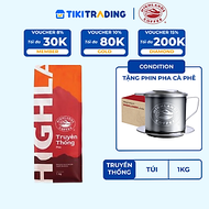 [ĐƠN 399K TẶNG 1 PHIN PHA CÀ PHÊ] Cà bột Truyền thống Highlands Coffee 1kg