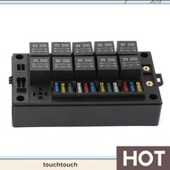 Fuse Box 12V/24V Control Center Automotive Relay Fuse Holder Assembly Matching Fuse Box touchtouch.